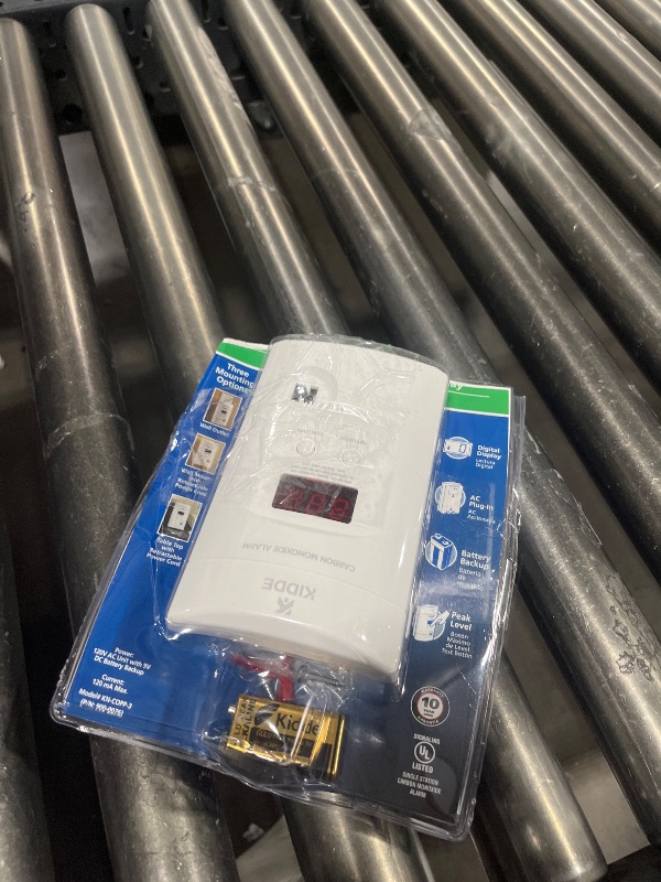 Photo 1 of Kidde Carbon Monoxide Detector, Plug In Wall with 9-Volt Battery Backup, Digital LED Display