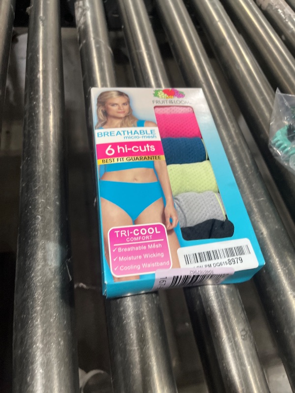 Photo 1 of Fruit of the Loom Women's Breathable Underwear (Regular & Plus Size), Hi Cut-Micro Mesh-6 Pack Assorted Colors, 6