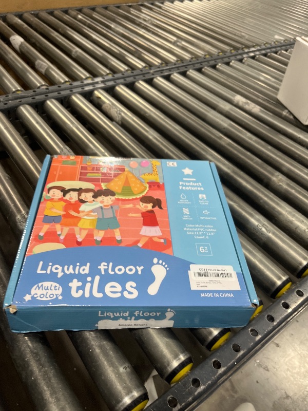 Photo 1 of Art3d Liquid Sensory Floor Decorative Tiles, 11.8"x11.8" Square, Colorful, 6 Tiles
