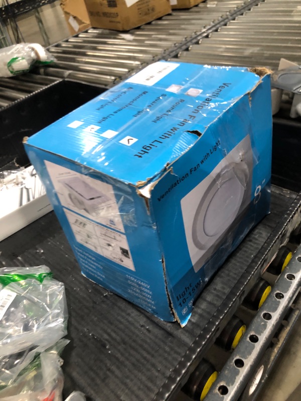 Photo 1 of FEITON Bathroom Fan with Light Exhaust Fan Ceiling Mount Vent Fan Light Combo, 30W, 110V, 110 CFM 1.0 Sones, Square Quiet Ventilation Fan with LED Light