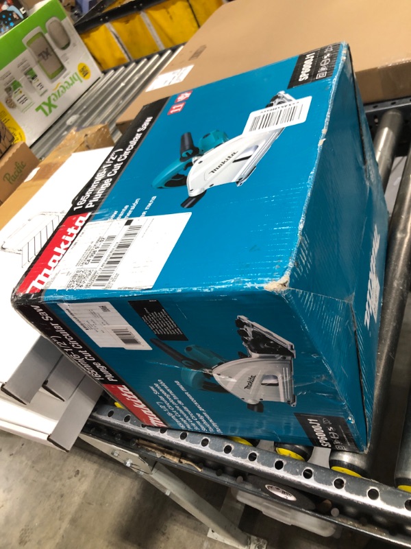Photo 1 of Makita SP6000J1 6-1/2" Plunge Circular Saw Kit, with Stackable Tool case and 55" Guide Rail, Blue