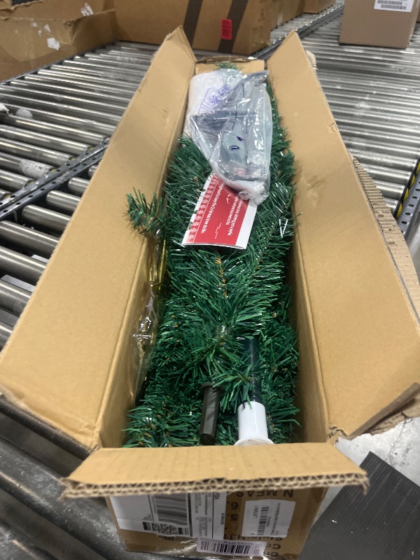 Photo 1 of MKSY 7FT Artificial Christmas Tree, Full Premium Hinged Artificial Pine Tree with Sturdy Metal Stand 1000 Branch Tips,Green