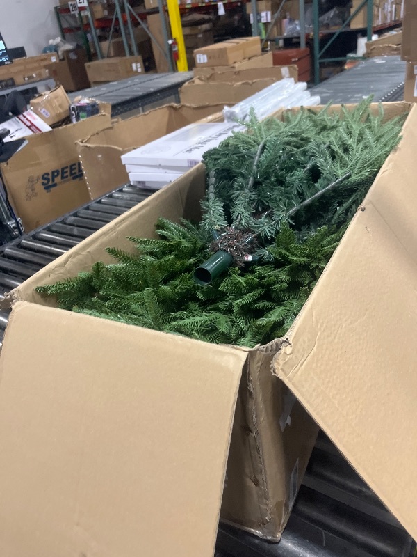 Photo 1 of MAKEATREE 7FT Artificial Christmas Mixed Tree Decoration with 4345 Tips, Hinged Spruce Xmas Tree with Solid Metal Stand Easy to Assemble with Christmas Tree Stand