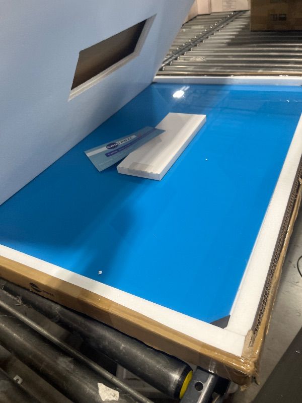 Photo 1 of 60x90 cm Blue Customized Magnetic Full Screen Hanging Tempered Glass Whiteboard, erasable Blackboard, Home Children's Teaching and Painting, Training institutions, Commercial Offices
