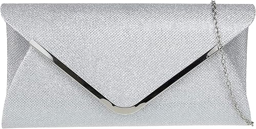 Photo 1 of Girly HandBags Womens Metallic Woven Clutch Bag