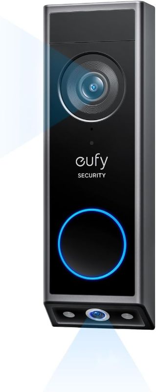 Photo 1 of eufy Security Video Doorbell E340 (Battery Powered), Dual Cameras with Delivery Guard, 2K Full HD and Color Night Vision, HomeBase S380 Compatible, No Monthly Fee