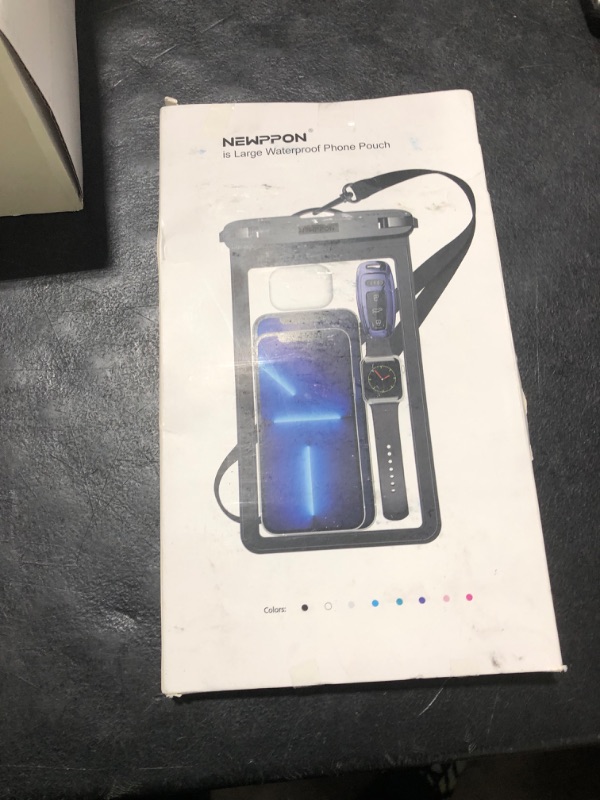 Photo 1 of newppon Large Waterproof Phone Pouch : 2 Pack Underwater Clear Cellphone Holder - Universal Water-Resistant Dry Bag Case with Neck Lanyard for iPhone Samsung Galaxy for Beach Swimming Pool