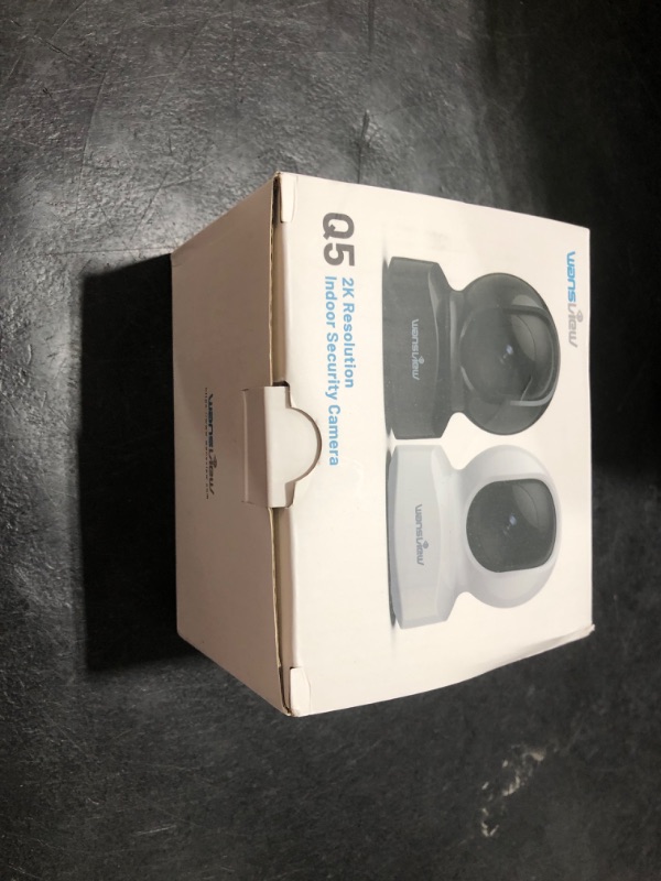 Photo 1 of Wansview Security Camera Indoor, 360 Degree WiFi Home Security Cameras for Pet/Dog/Nanny, 2 Way Audio Night Vision, Works with Alexa, with TF Card Slot and Cloud, 2.4Ghz, Q5 (Black, 3MP)