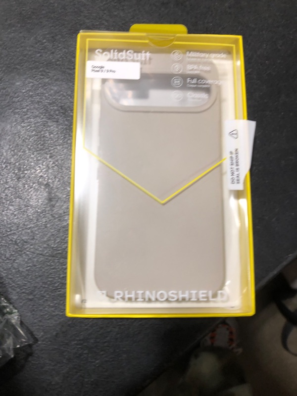 Photo 1 of RhinoShield Case Compatible with [Pixel 9/9 Pro] | SolidSuit - Shock Absorbent Slim Design Protective Cover with Premium Matte Finish 3.5M / 11ft Drop Protection - Shell Beige