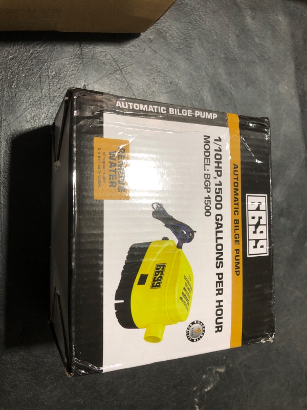 Photo 1 of 6699 Automatic Boat Bilge Water Pump 12v 1500GPH Auto with Float Switch Submersible Boat Bilge Pump for Boat Yacht Recreational Vehicle BGP 1500