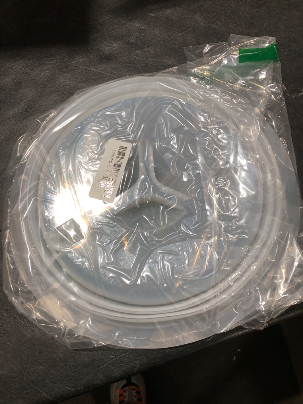 Photo 1 of Kichwit Silicone Microwave Plate Cover Collapsible, Dishwasher Safe and BPA Free, White, 10.2"