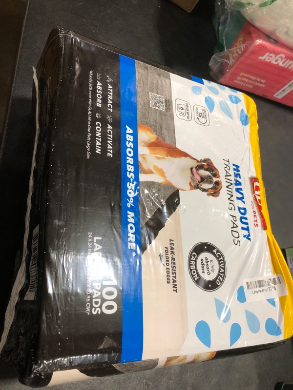 Photo 1 of Glad for Pets Heavy Duty Activated Carbon Training Pads, 24" x 24" 100ct | Ultra Absorbent Training Pads - Absorbs 50% More Than Standard Pad in Same Size; Heavy Duty Puppy Potty Training Pads