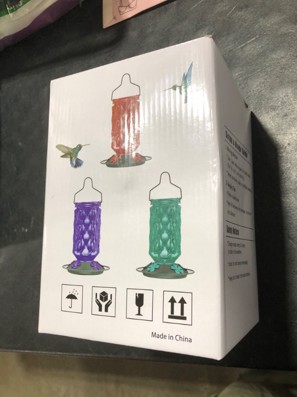 Photo 1 of Glass Hummingbird Feeders for Outdoors Hanging,24OZ Hummingbird Feeder,Five Feeding Ports with Perch & Built-in Ant Moat,Suitable for Windows, Gardens, Bird Feeder for Outside, Gifts for Women Mom