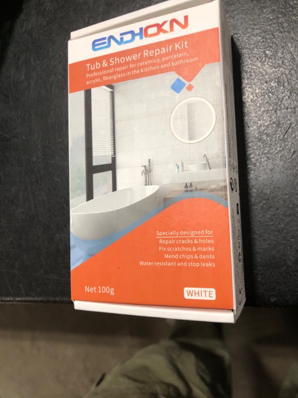 Photo 1 of Bath Repair Kit White, Endhokn Enamel, Porcelain, Acrylic, Fiberglass, Ceramic Sink, Tub Tile Toilet Shower Kit & Tray & Chip & Pedestal Crack Hole Scratches Repair