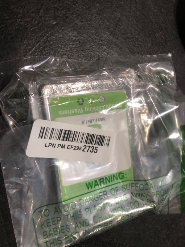 Photo 1 of Uxcell Wedge Locking Washers for M6 Bolts, 40pcs Manganese Steel Vibration Resistant Safety Washers