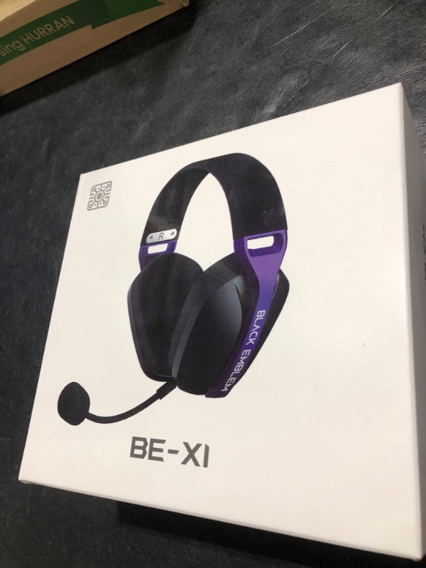 Photo 1 of Black Emblem X1 2.4GHz Wireless Gaming Headset with Up to 50 Hours Battery, Removable Mic for Call, Breathable Earcups, Lightweight and Comfortable Headsets for PC/PS5/PS4
