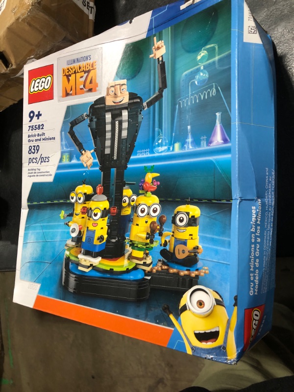 Photo 1 of LEGO Despicable Me 4 Brick-Built Gru and Minions Figure, Buildable Minions Toy for Kids, Dancing Despicable Me Toy Figures Playset, Play-and-Display Minions Birthday Gift for Boys and Girls, 75582