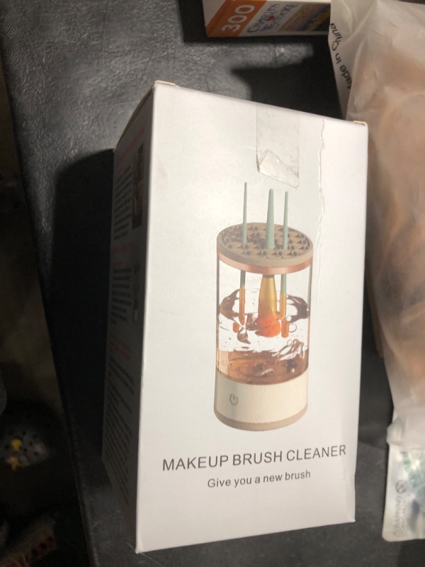 Photo 1 of Electric Makeup Brush Cleaner - Portable Compact Design for Travel Home Use - Professional Makeup Brush Cleaning Machine - Automatic Makeup Brush Cleaner (pink)