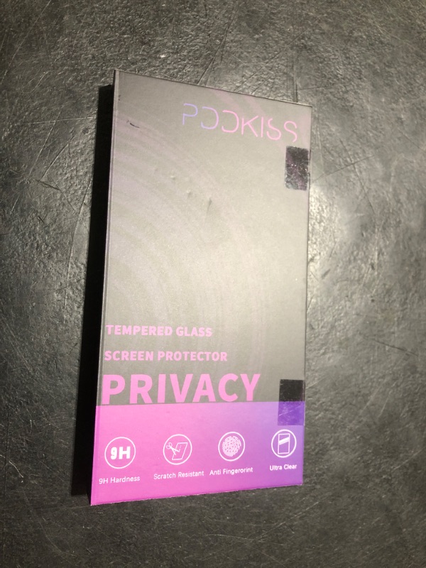 Photo 1 of PDDKISS Compatible for iPhone 16 Pro Privacy Screen Protector Tempered Glass 6.3 Inch, Purple Gradient Anti Spy Anti Blue Light HD Easy Installation