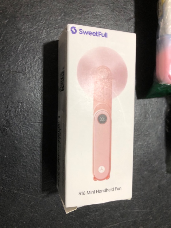 Photo 1 of SWEETFULL Portable Handheld Mini Fan with LED Display, 3-in-1 Personal Foldable USB Rechargeable Hand Held Fan & Flashlight for Travel, Lash Eyelash, Cute Small Pocket for Women, Girls