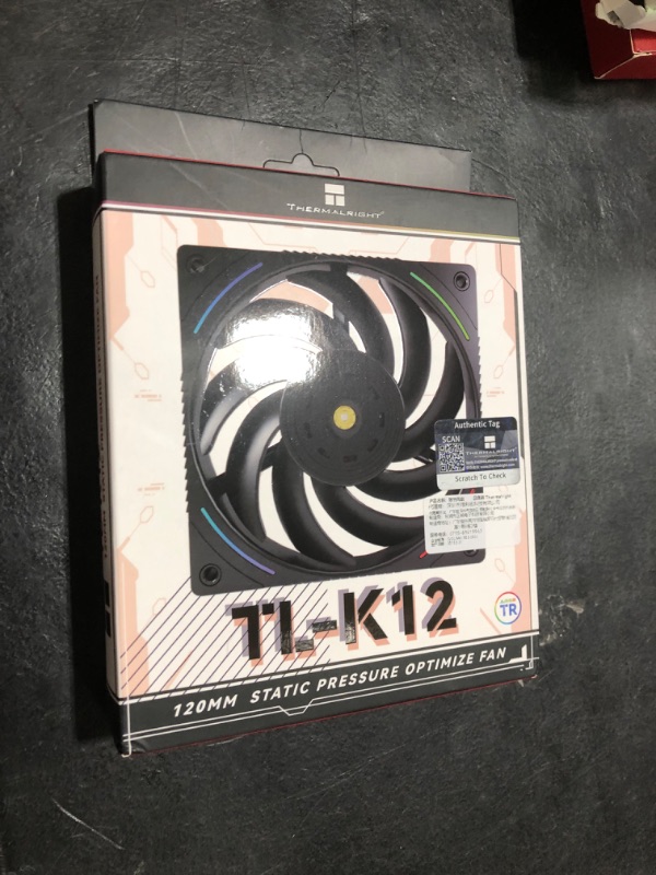 Photo 1 of Thermalright TL-K12 120mm CPU Cooler Fan, Computer Case Cooling, 4PIN PWM Control, 2150RPM Speed, PC Performance Fan for S-FDB Bearing,Wind Pressure Chaise Cooler(Black)
