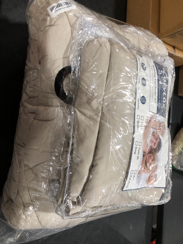 Photo 1 of CozyLux California King Comforter Set Oatmeal - Cal King Bed in a Bag 7 Pieces, Luxury Soft Bed Set for All Seasons, Bedding Set with Comforter, Sheets, Pillowcases & Shams