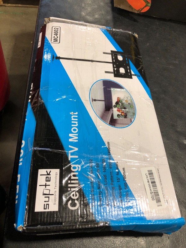Photo 1 of Suptek Ceiling TV Mount Fits Most 26-65 inch LCD LED Plasma Panel Display with Max VESA 400x400mm Loaded up to 45kg/100lbs Height Adjustable MC4602