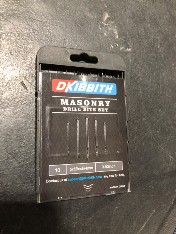 Photo 1 of 10 Pcs 3/16" Masonry Concrete Drill Bit Set for Tile Brick Glass Plastic Wood, Cross Tungsten Carbide Tip, Hex Shank, Work with Ceramic Porcelain Tile Wall Mirror Paver, 3/16 Inch Drill Bits,5mm.