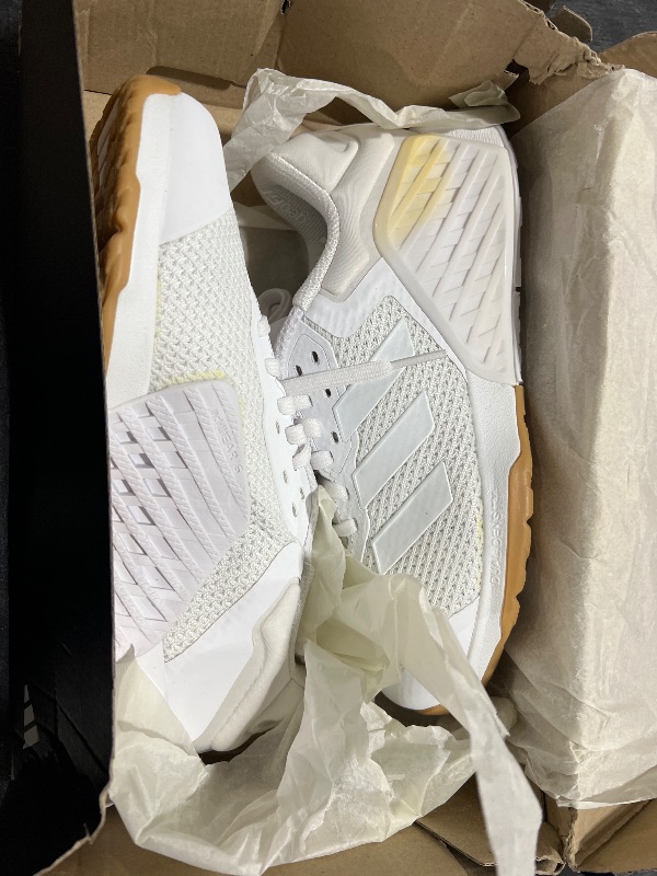 Photo 1 of adidas Women's Dropset 3 Training Sneaker, White/Crystal White/Crystal White, 6.5