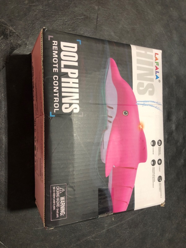 Photo 1 of LAFALA Pink Remote Control Dolphin Toy 2.4G High Simulation Cartoon Dolphin Remote Control for Swimming Pool Bathroom Great Gift RC Boat Shark Toys for 6+ Year Old Boys and Girls (with 2 Batteries)