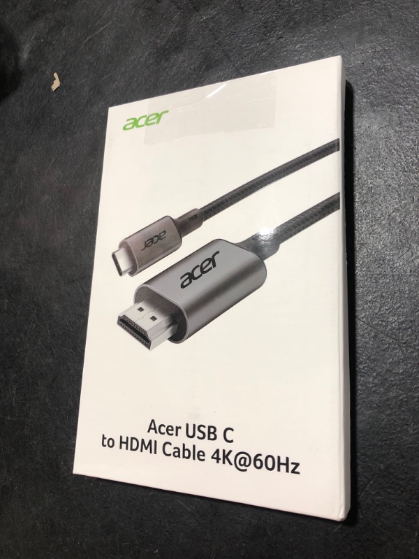 Photo 1 of Acer USB C to HDMI Cable for Home Office 6.6FT (4K@60Hz), High-Speed Type C to HDMI 2.0 Braided Cord, Thunderbolt 4/3 Compatible with MacBook, iPhone 16/15 Pro/Max, iMac, iPad Pro, Galaxy S24, Surface