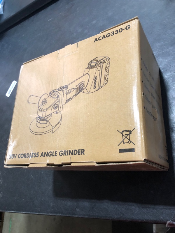 Photo 1 of AVID POWER Cordless Angle Grinder with 4-pole Motor, 20V Cordless Grinders Tools w/3.0A Battery & Fast Charger, 4-1/2 Inch Grinding Wheels, Cutting Wheels, Flap Discs and Auxiliary Handle - Grey