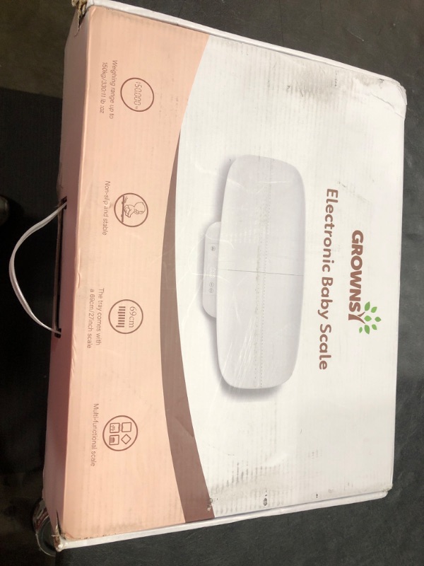 Photo 1 of Baby Scale, Multifunctional Baby Weight Scale, Pet Scale for Puppy, Cat, Adult Scale Up to 330lbs, Accurate Digital Scale with Hold Function, 27-inch Height Measurement, 5 Units, LED Screen