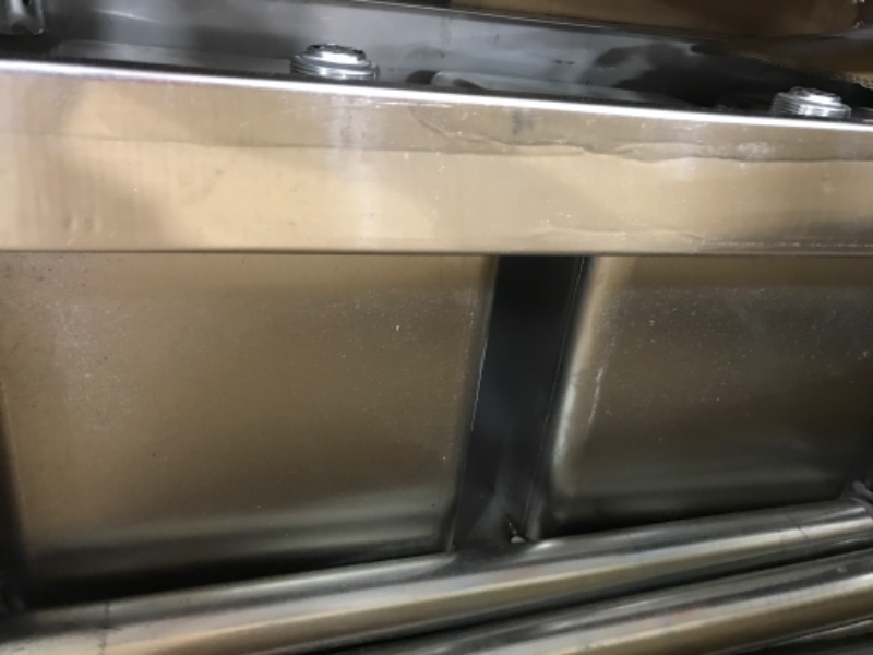 Photo 1 of Profeeshaw NSF 3 Compartment Sink Commercial of Stainless Steel with 10'' x 14'' x 10'' Bowl Bar Utility Basin for Restaurant, Bar, Utility Room and Garage