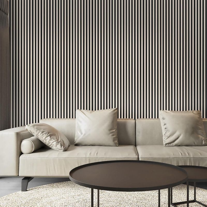 Photo 1 of Art3d 8-Pack WPC Wood Slat Wall Panel for Interior Wall Décor, 3D Wood Fluted Acoustic Wall Paneling for Living Room Bedroom Home & Office Accent Wall Decor - 96 x 6 Inch Oak
