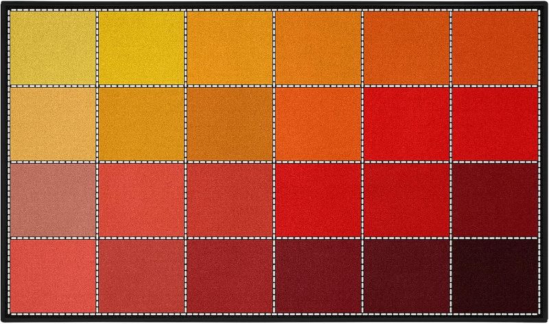 Photo 1 of Booooom Jackson Seating Classroom Rug for Kids Room Seating Décor, 7'6''x13'' Large Preschool Carpet Seating Rug for Teaching and Playroom, Non-Slip Rubber Backing, 24 Seats
