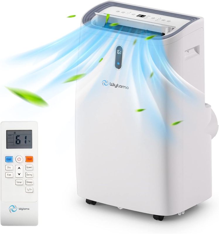 Photo 1 of 14,000 BTU Portable Air Conditioners for Rooms Up to 700 Sq.Ft, 4-in-1 Portable AC Unit, Heat, Dehumidifier & Fan with Remote Control, Auto Swing, LED Display, Window Installation Kit Included
