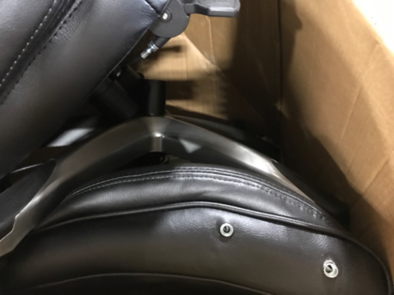 Photo 1 of Executive Office Chair-Ergonomic Computer Desk Chair, High Back Leather Chair with Padded Flip-up Arms, Swivel Home Office Chair Upgraded Caster-Black