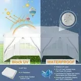 Photo 1 of YITAHOME 16x32 ft Outdoor Heavy Duty Party Tent Wedding Event Shelters Upgraded Galvanized Canopy with Large White Roof, Removable Sidewalls & 3 Storage Bags