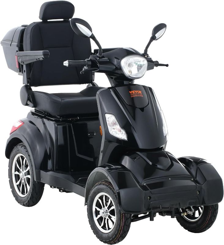 Photo 1 of Electric four wheel scooter We all need to charge or may need a new batteryVEVOR Heavy Duty 4-Wheel Mobility Scooters for Seniors & Adults 500lbs Capacity - 31 Miles 3-Speed Long Range, 800W All Terrain Electric Recreational Scooter Wheelchair with 25° Ma