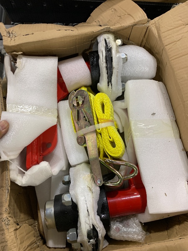 Photo 1 of 2Pack Shipping Container Wheels 6-Lug Wheels kit|Shipping Container Axles with Ratchet Tie Down-moves 20ft.-40ft. Shipping Container |Shipping container accessories