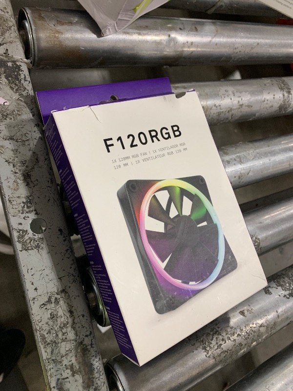 Photo 1 of NZXT F120 RGB Fans - RF-R12SF-B1 - Advanced RGB Lighting Adjustment - Whisper Quiet Cooling - Single (RGB Fan and Controller Required & Not Included) - 120 mm Fan - Black