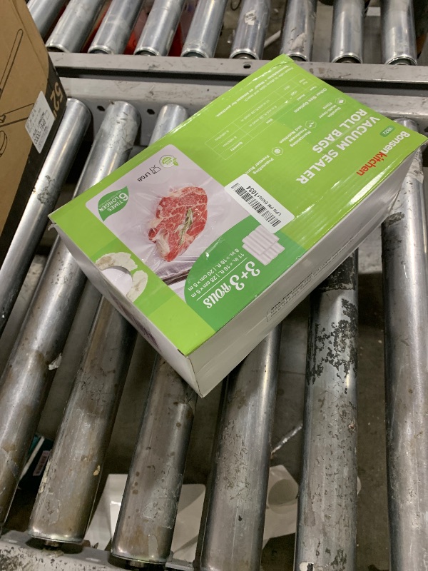 Photo 1 of [2025 Upgraded] Bonsenkitchen 3 Rolls 11" x 16' + 3 Rolls 8" x 16' Vacuum Sealer Bags for Food with a Color Box, Easy to Store, Commercial Grade, BPA Free, Great for Food Storage or Sous Vide, VB22
