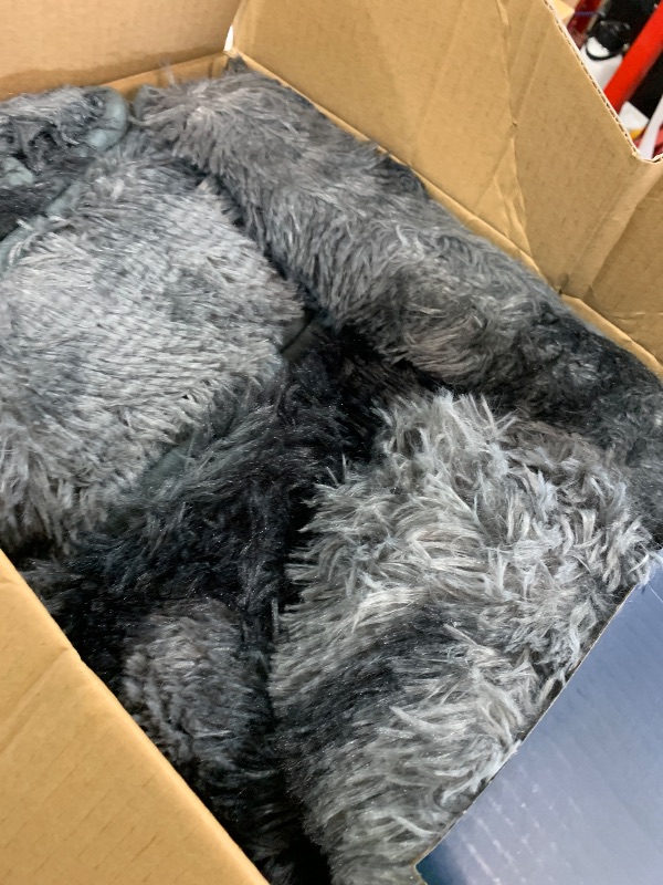 Photo 1 of 6x9 Ft Large Shag Rugs for Living Room Decor, Tie-Dyed Ultra Soft Fluffy Furry Area Rugs for Bedroom Indoor Floor, Aesthetic Carpet for Kids Home (Dark Grey)