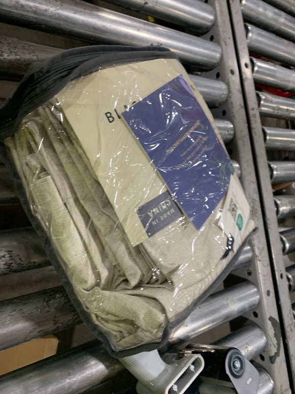 Photo 1 of 100% Blackout Shield Linen Blackout Curtains for Bedroom 96 Inches Long, Back Tab/Rod Pocket Living Room Drapes, Thermal Insulated Blackout Curtains 2 Panels Set, 50" W x 96" L,Cream