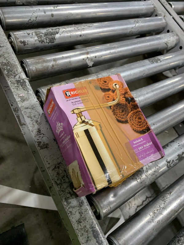 Photo 1 of Tanish Trading Sev Sancha Pasta Maker| Sev Sancha Gathiya Murukulu Janthikulu Maker Machine With 6 Different Jali - Brass