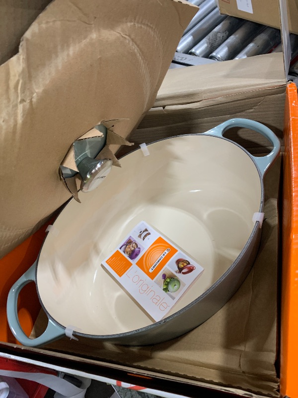 Photo 1 of Le Creuset Enameled Cast Iron Signature Oval Dutch Oven, 8 qt., Sea Salt