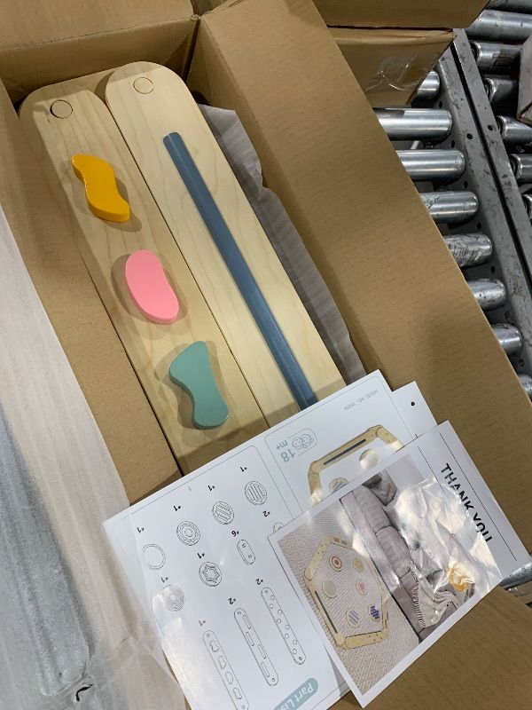 Photo 1 of AmazingJoy Balance Beam Wooden Balance Board Stepping Stones Montessori Toy for Kids 3-5 Toddler Gross Motor Skills Build Coordination Gymnastics Obstacle Course Indoor Outdoor Gift 6pcs
