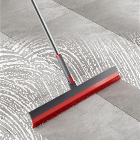 Photo 1 of Multifunction Magic Broom 180 Degree Rotating Sweep and Scrape 2 in 1 Household Cleaning Air Broom with Adjustable Long Handle TPR Bathroom Squeegee for Pet Hair,Glass