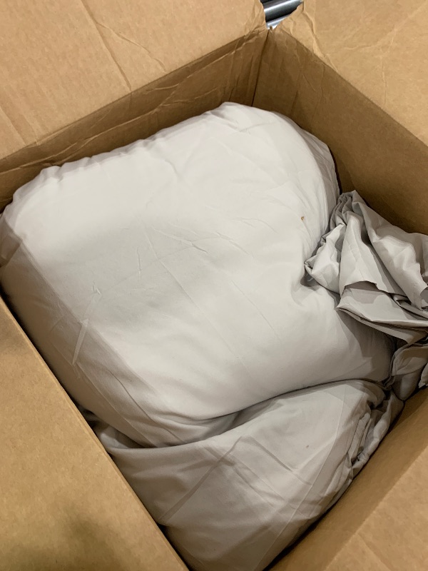 Photo 1 of Litanika Oatmeal Comforter Queen Size, 3 Pieces Lightweight Solid Bedding Comforter Set, All Season Fluffy Bed Set (90x90In Comforter & 2 Pillowcases)